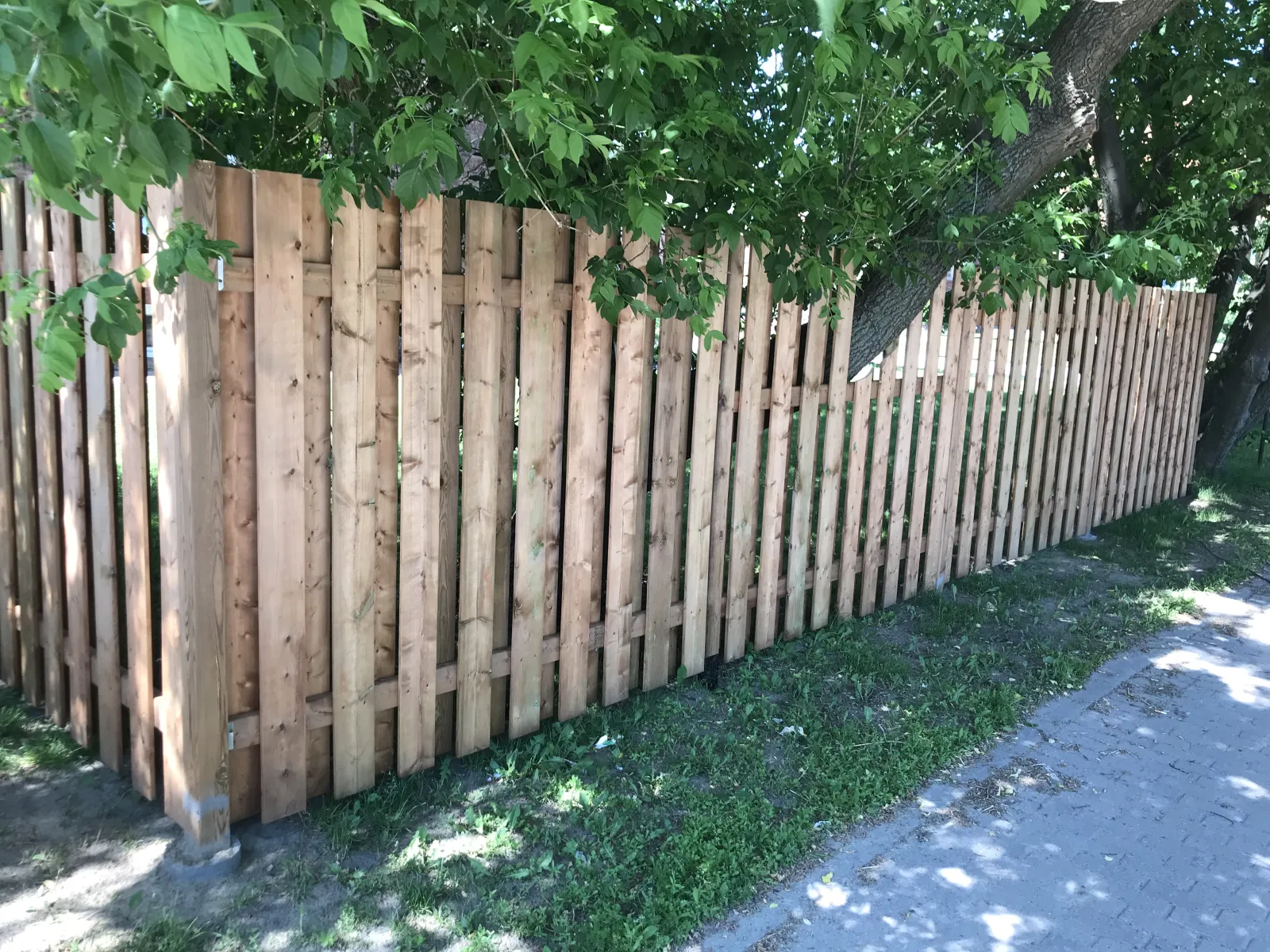 Custom cedar privacy fence in North Bay